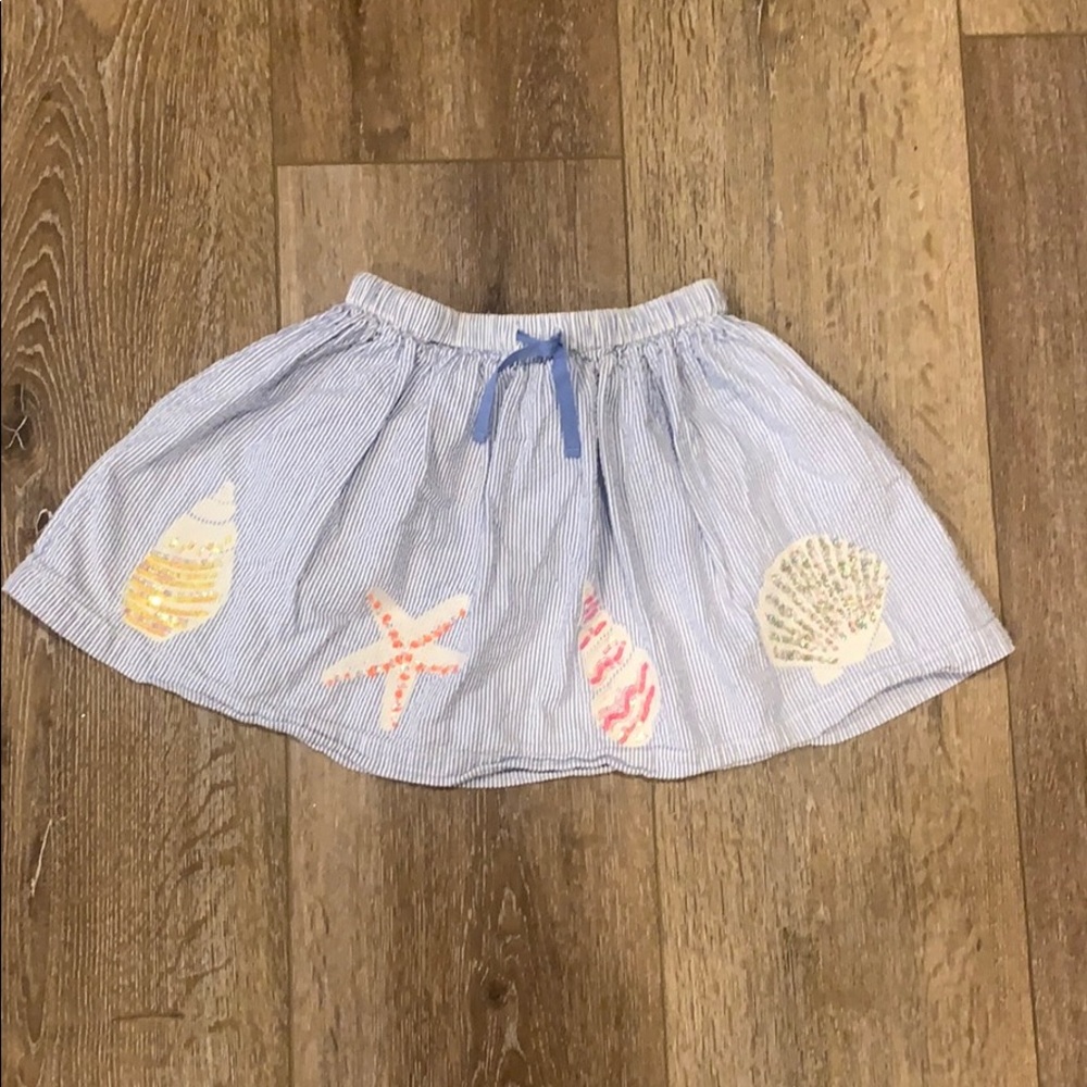 Mini Boden Seersucker Seashell Skirt